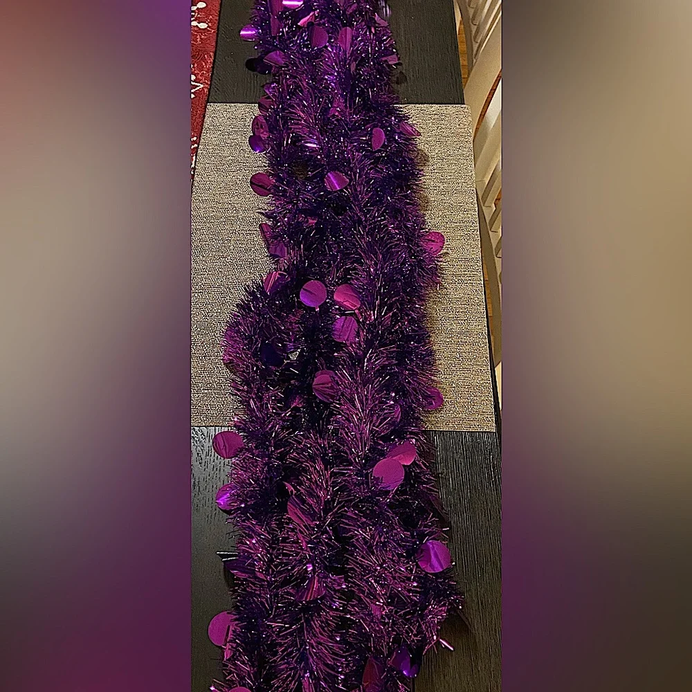 Purple Christmas Garland